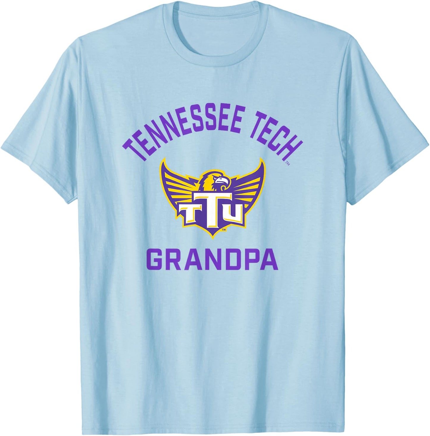 Tennessee Tech Golden Eagles Arched Grandpa T-Shirt - T-Shirt | Light Blue