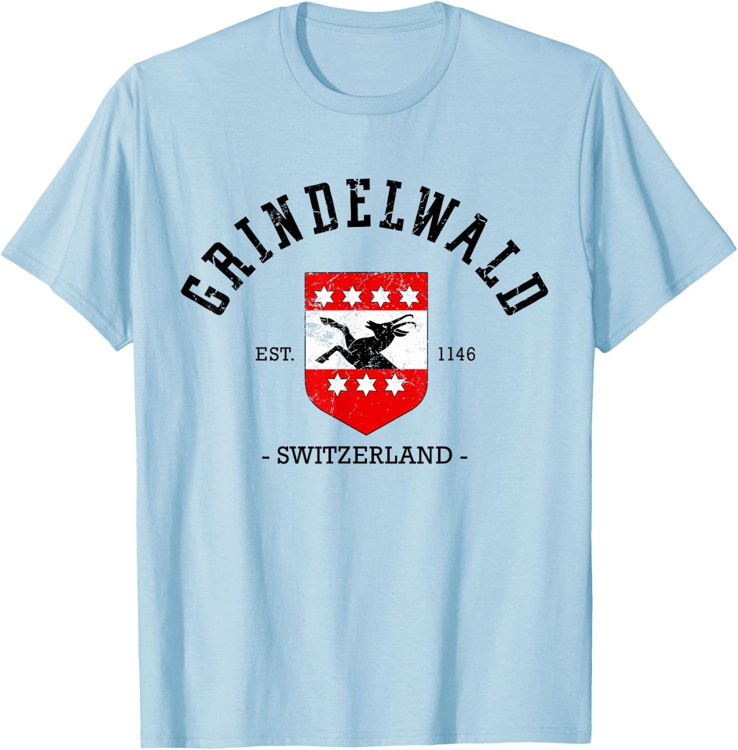 Grindelwald Switzerland Girls Trip Vacation Travel Souvenir T-Shirt - T-Shirt | Light Blue