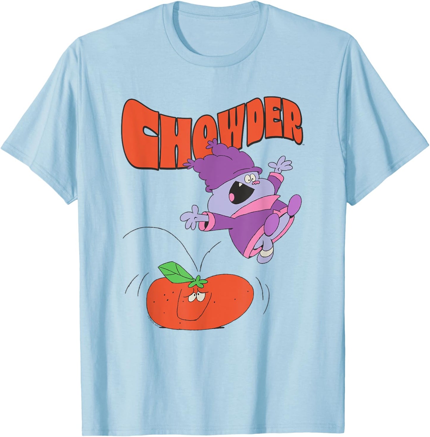 Chowder Jumping Cartoon Network T-Shirt - T-Shirt | Light Blue