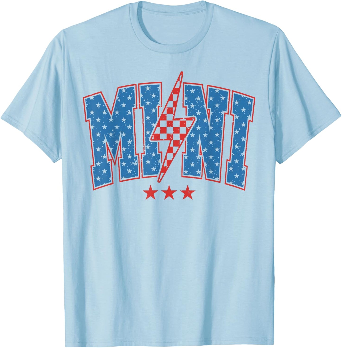 American Mama and Mini 4th of July , Mini lignting bolt T-Shirt - T-Shirt | Light Blue