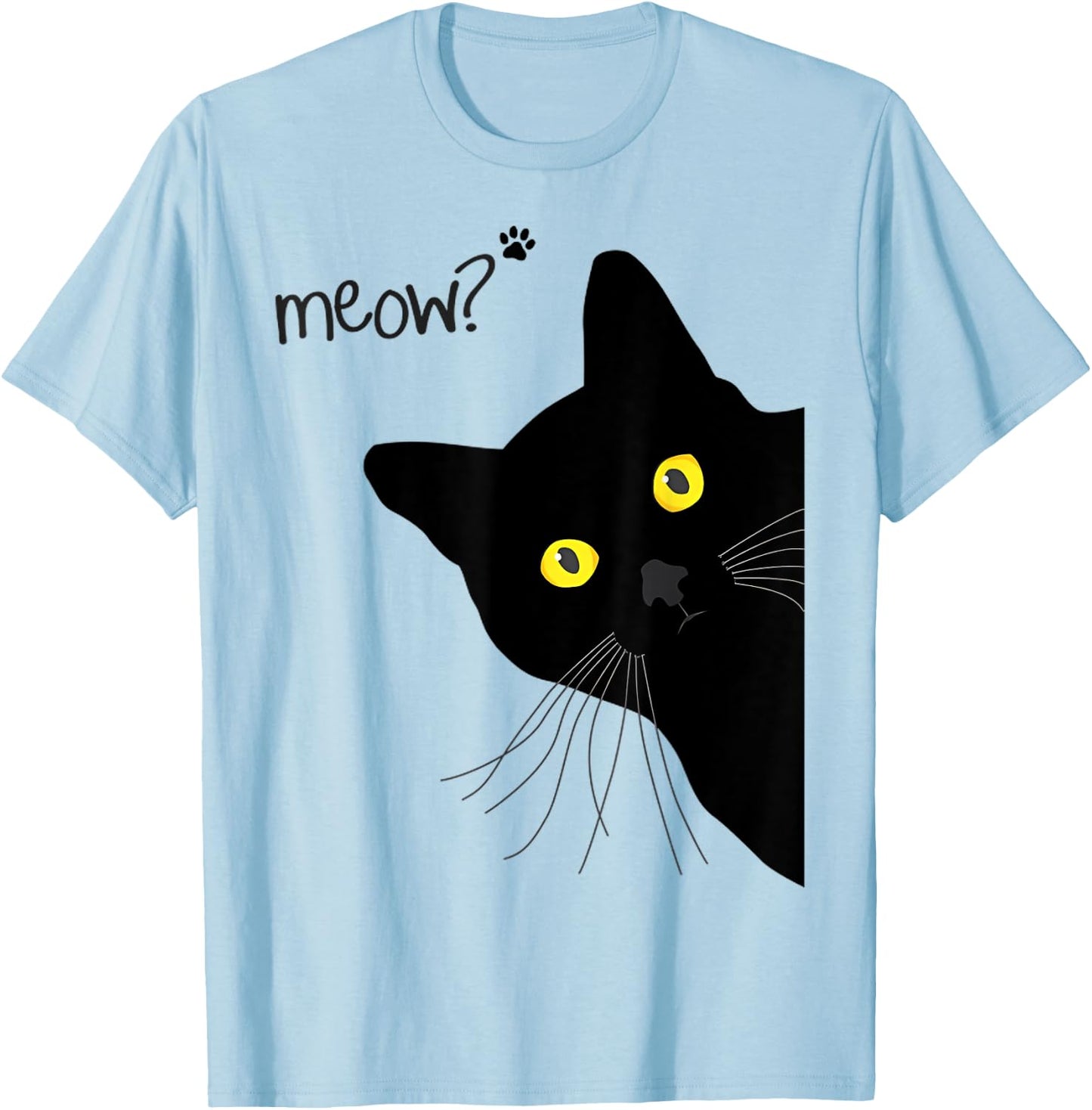 Cat funny, Cats love, Black Cats T-Shirt - T-Shirt | Light Blue
