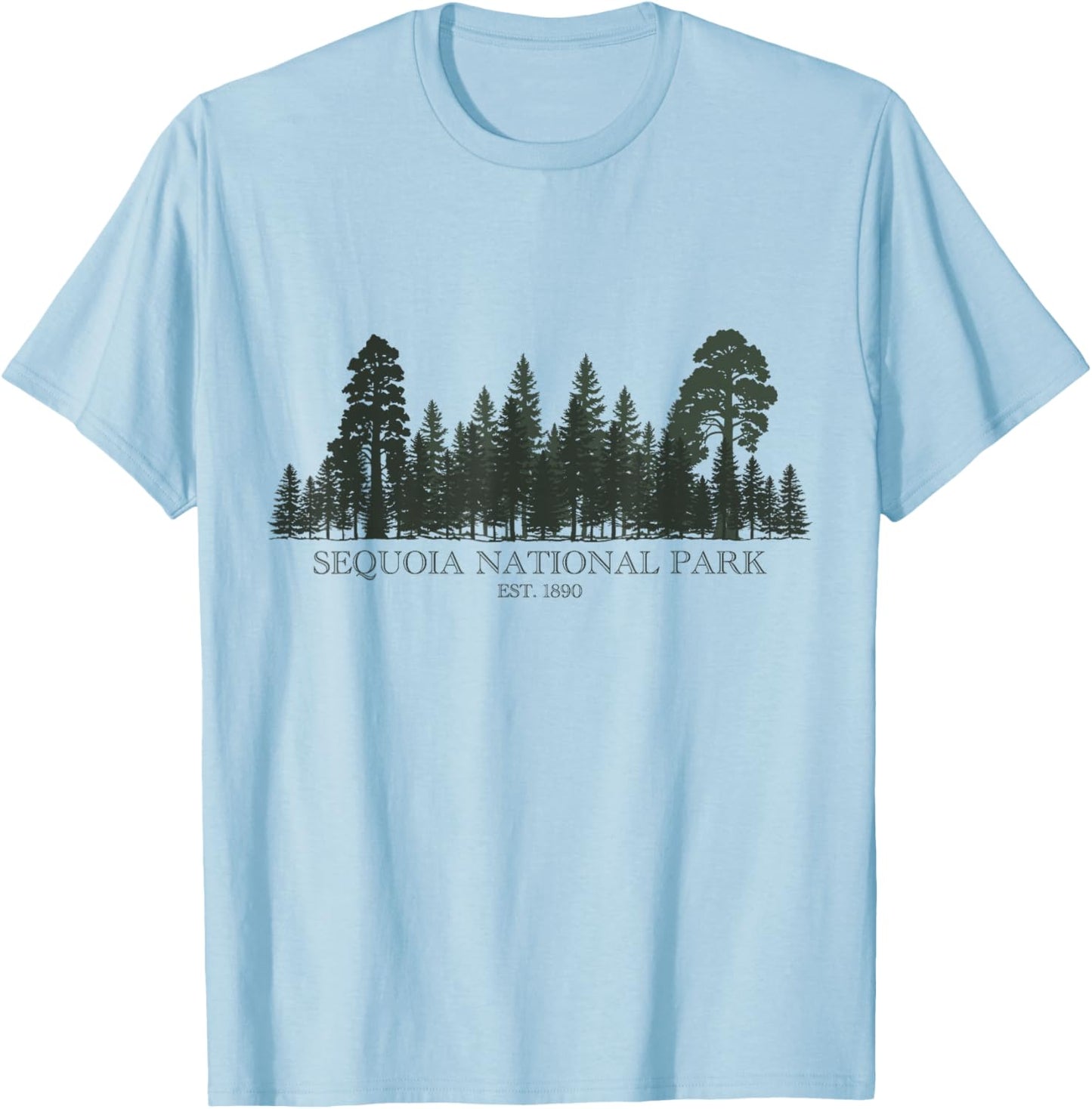 Sequoia National Park California Est. 1890 Vintage T-Shirt - T-Shirt | Light Blue