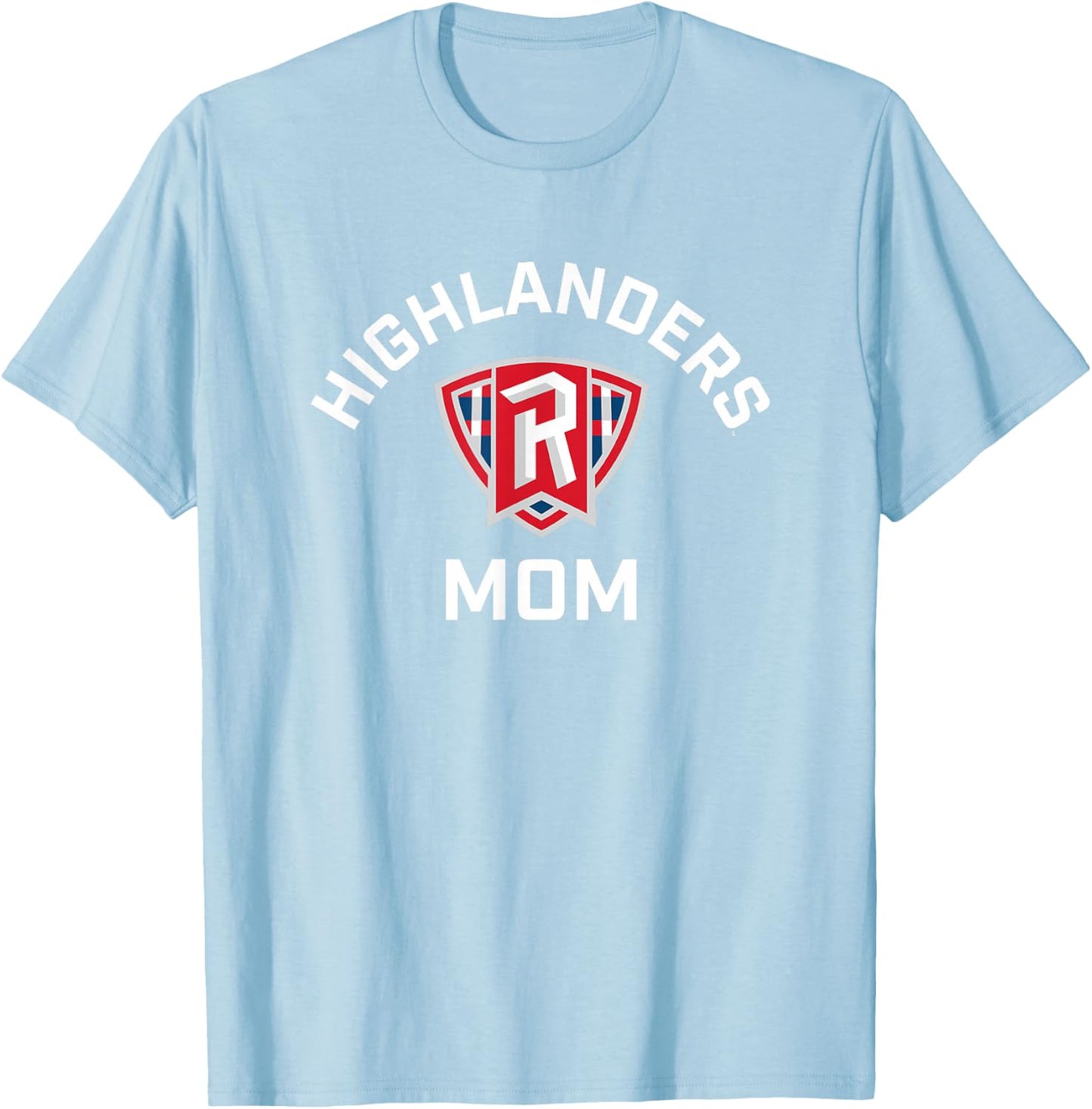 Radford University Highlanders Arched Mom T-Shirt - T-Shirt | Light Blue