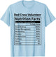 Red Cross Volunteer Nutrition Facts Funny & Women T-Shirt - T-Shirt | Light Blue