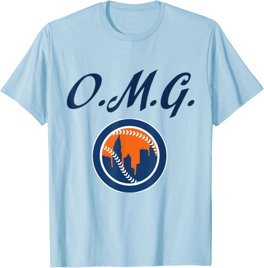 Baseball OMG T-Shirt - T-Shirt | Light Blue