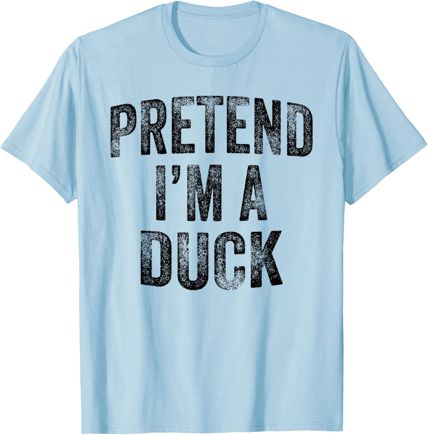 Pretend I'm A Duck Family Lazy Easy Halloween Party Costume T-Shirt - T-Shirt | Light Blue