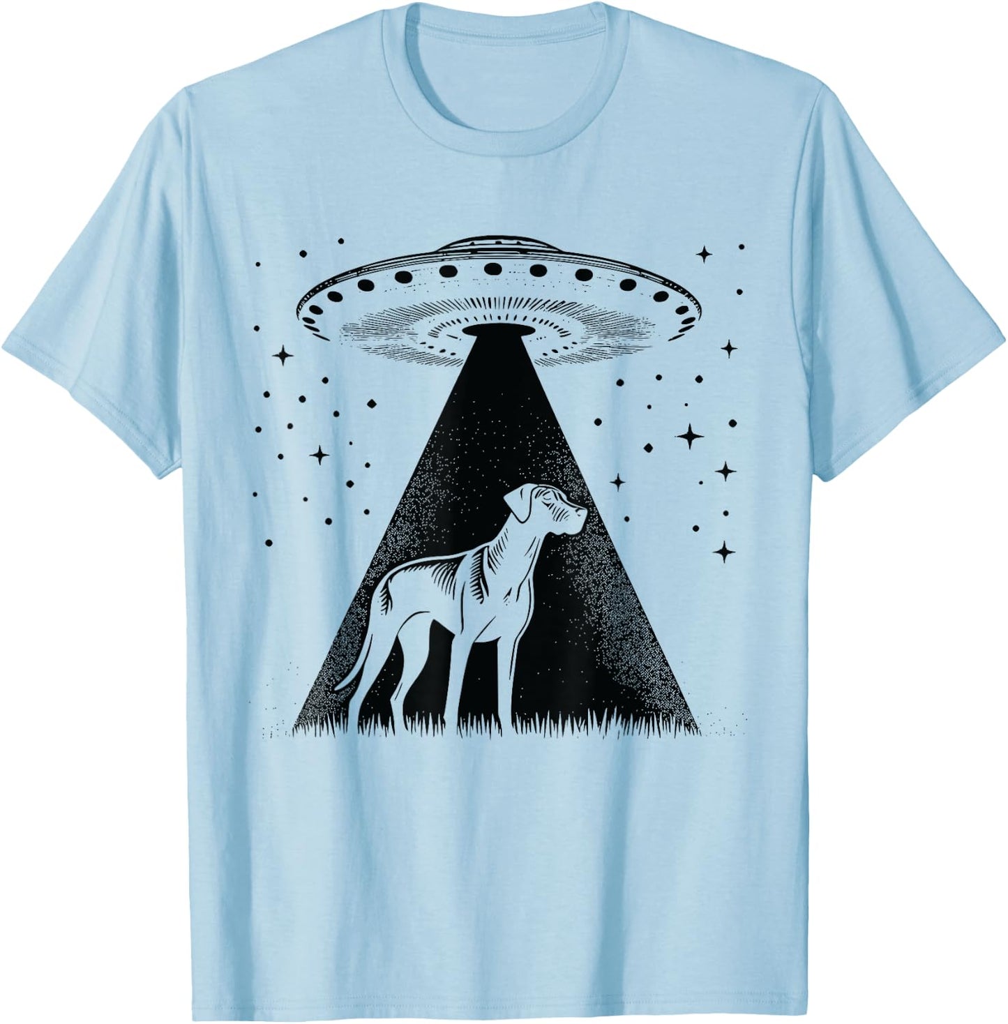 Rhodesian Ridgeback Mom Dad Dog - Funny Alien UFO T-Shirt - T-Shirt | Light Blue
