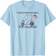 This How We Roll The Villages Golf Cart with USA Flag T-Shirt - T-Shirt | Light Blue