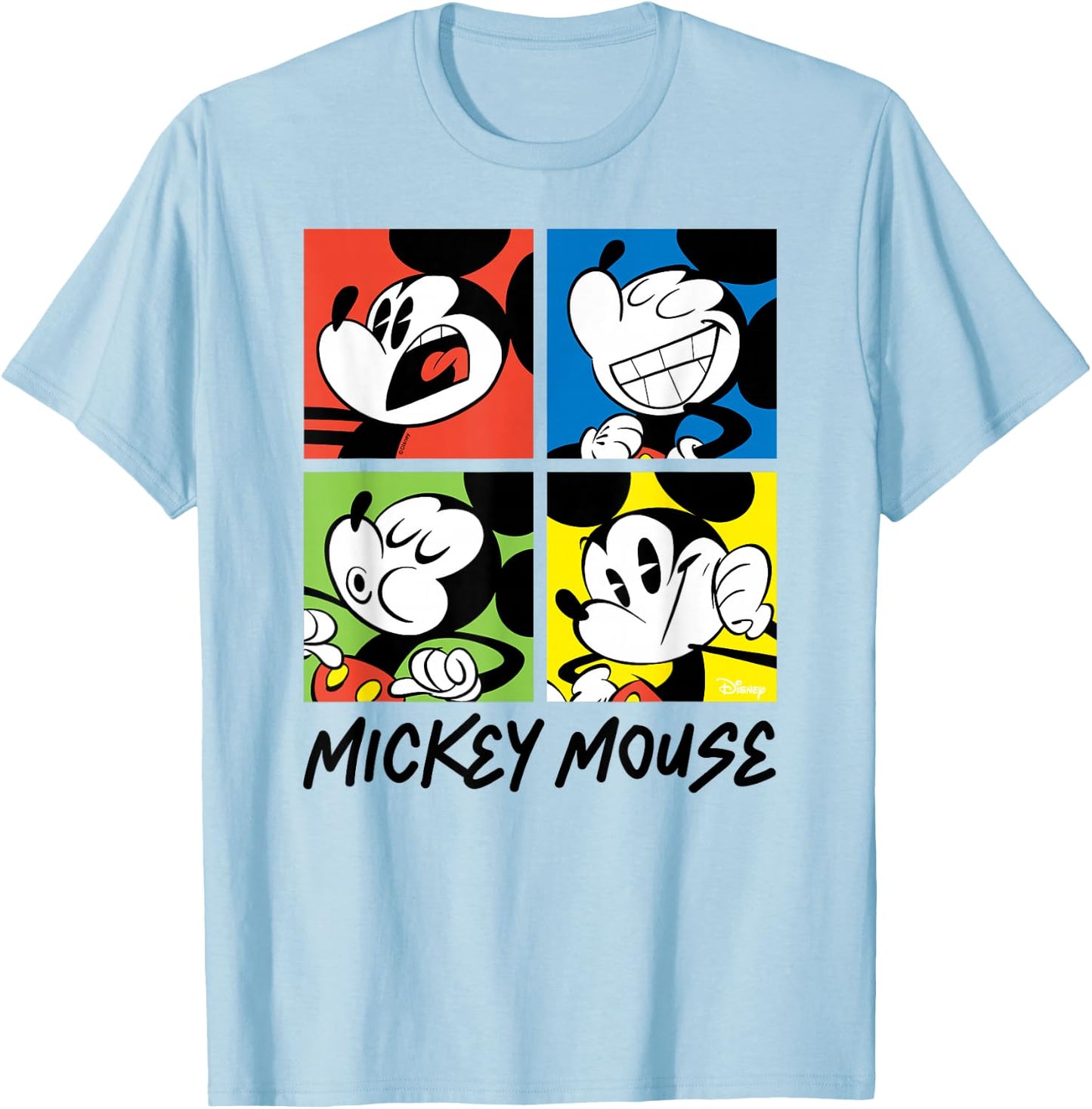 Mickey - Mickey Colorblock Grid T-Shirt - T-Shirt | Light Blue