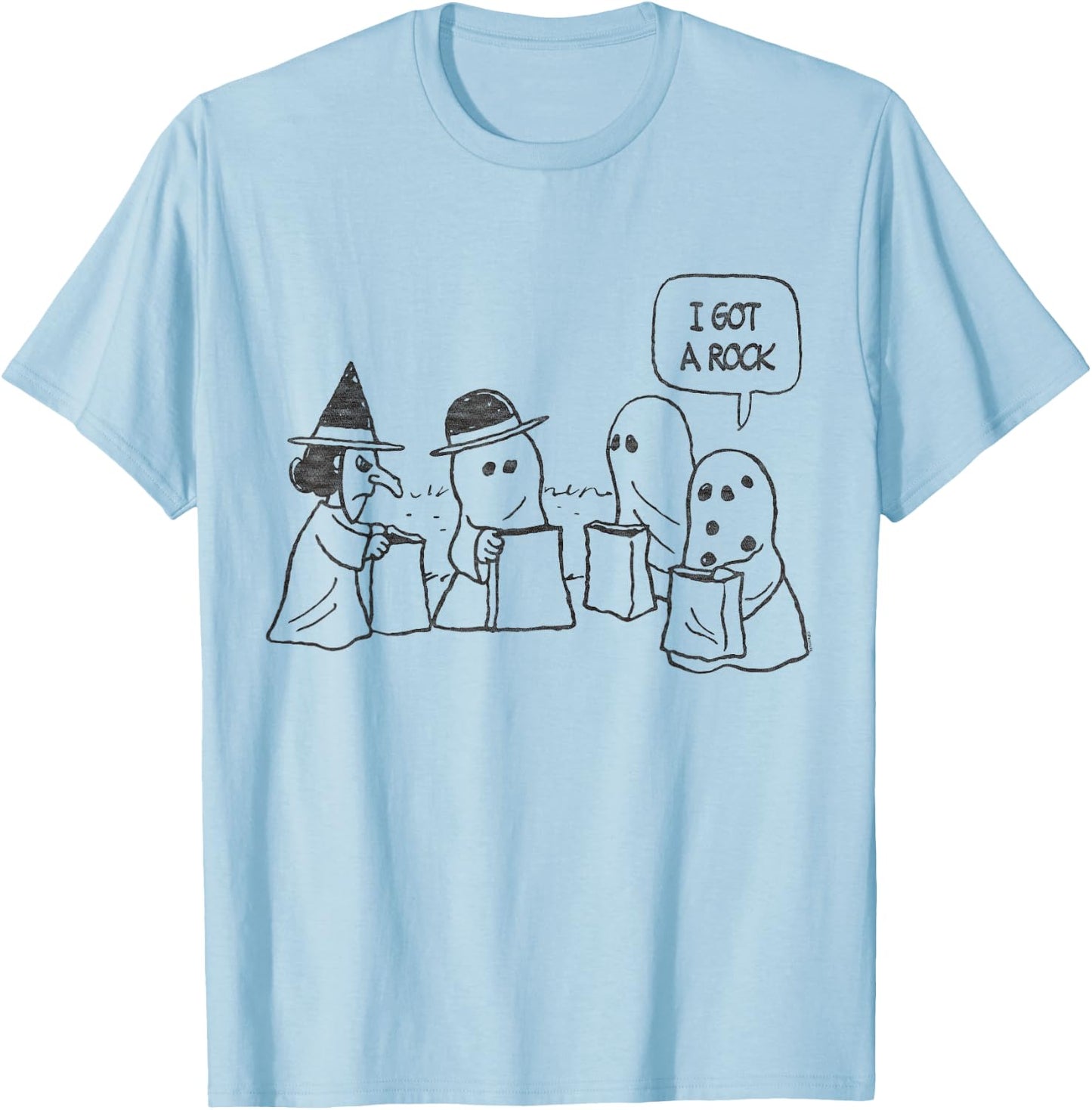 Peanuts Halloween Charlie Brown I got a Rock T-Shirt - T-Shirt | Light Blue