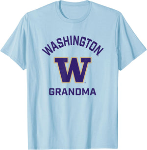 University of Washington Huskies Arched Grandma T-Shirt - T-Shirt | Light Blue