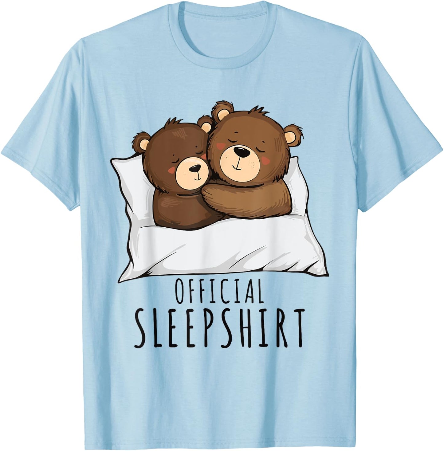 Bears Couples Pajama Bear Official Sleepshirt T-Shirt - T-Shirt | Light Blue