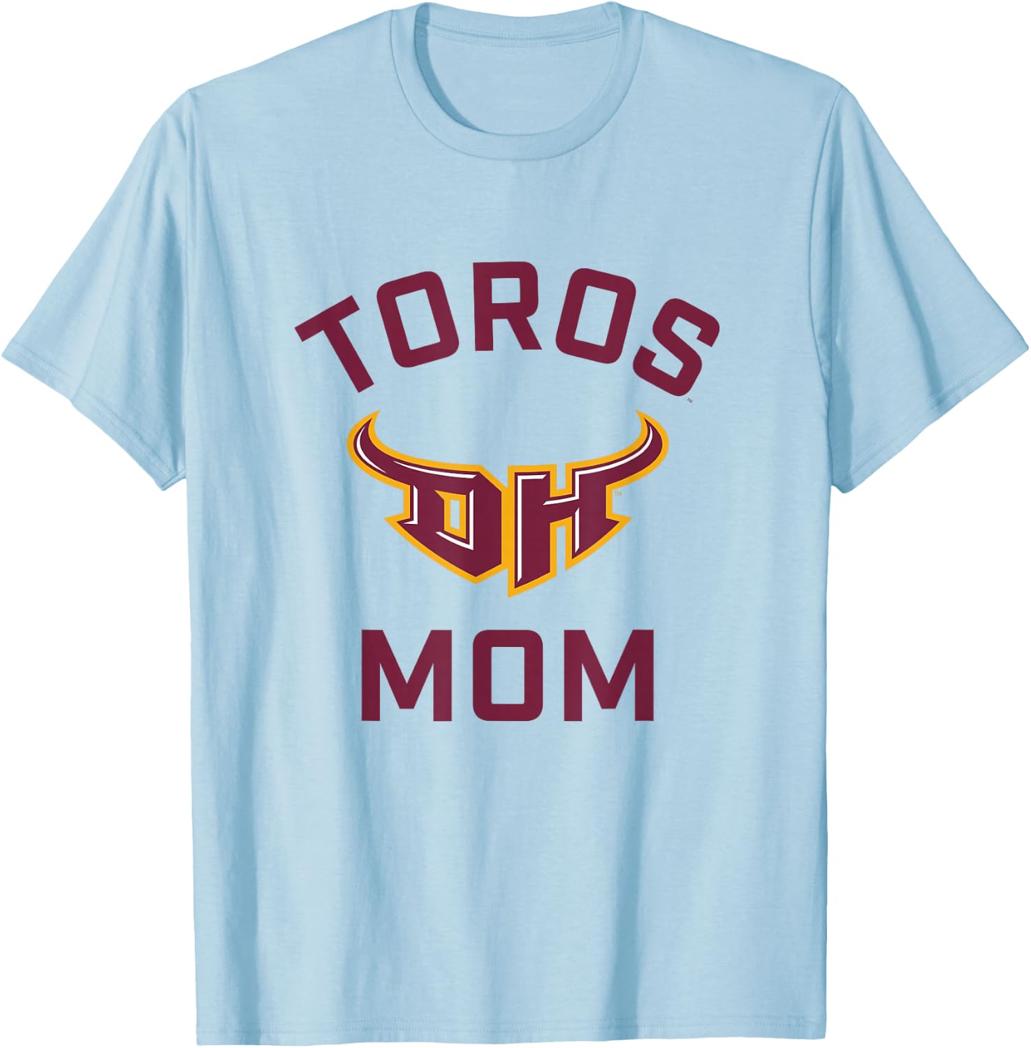 Cal State Dominguez Hills CSUDH Toros Arched Mom T-Shirt - T-Shirt | Light Blue