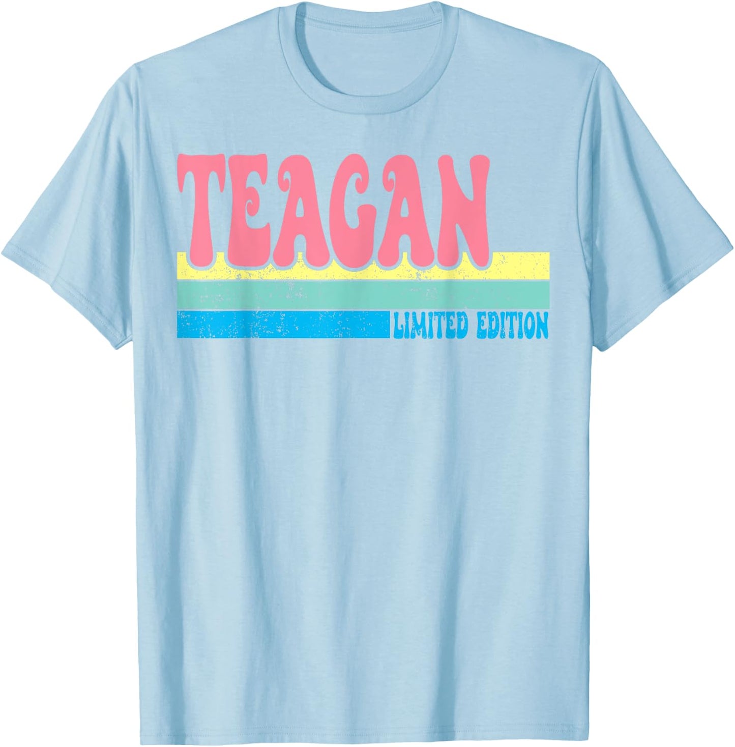 TEAGAN Name Personalized Cute Idea Groovy Women TEAGAN T-Shirt - T-Shirt | Light Blue