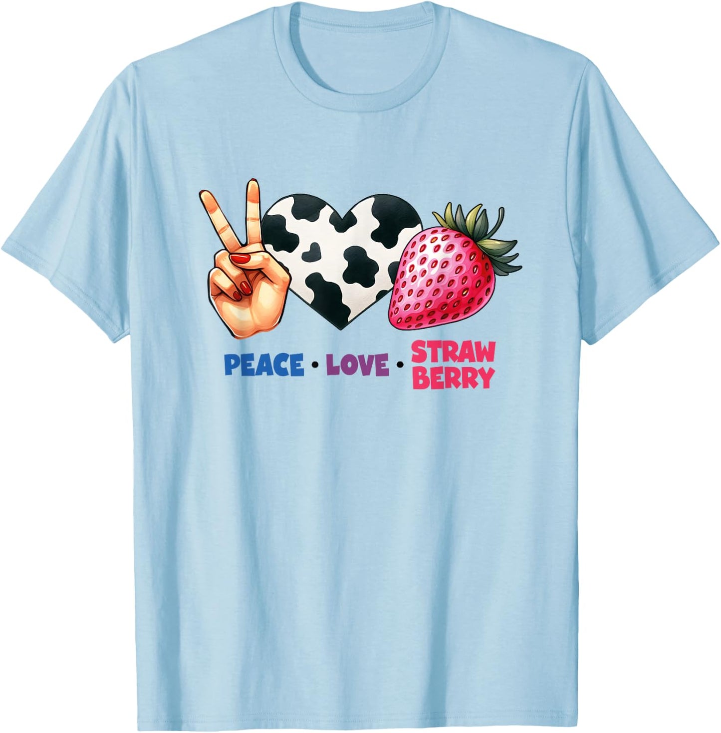 Strawberry Festival Wildflower T-Shirt - T-Shirt | Light Blue