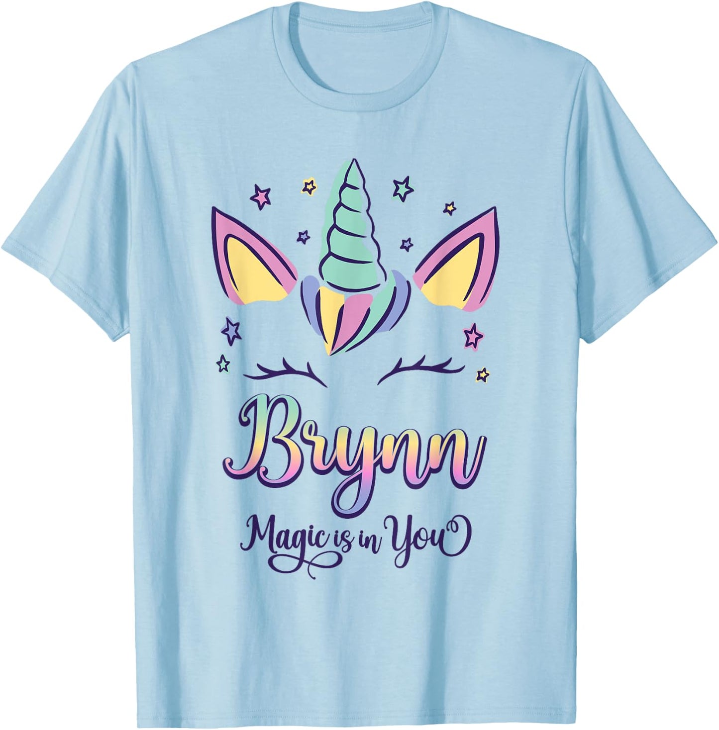 First Name Brynn Personalized I Love Brynn T-Shirt - T-Shirt | Light Blue