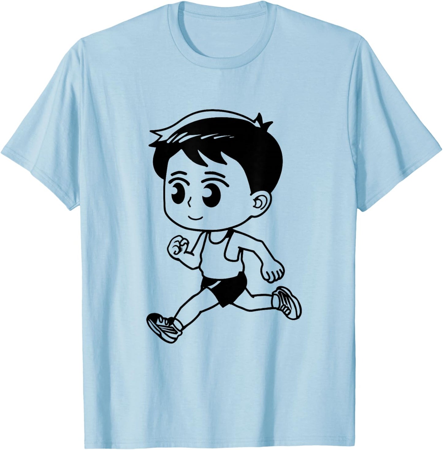 Little Runner Drawing T-Shirt - T-Shirt | Light Blue