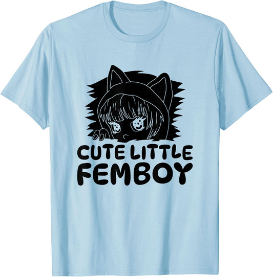 Anime Manga Kawaii Japan Cosplay - Japanese Femboy Anime T-Shirt - T-Shirt | Light Blue