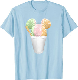 Disney Mickey and Friends Shaved Ice Mickey Ears T-Shirt - T-Shirt | Light Blue