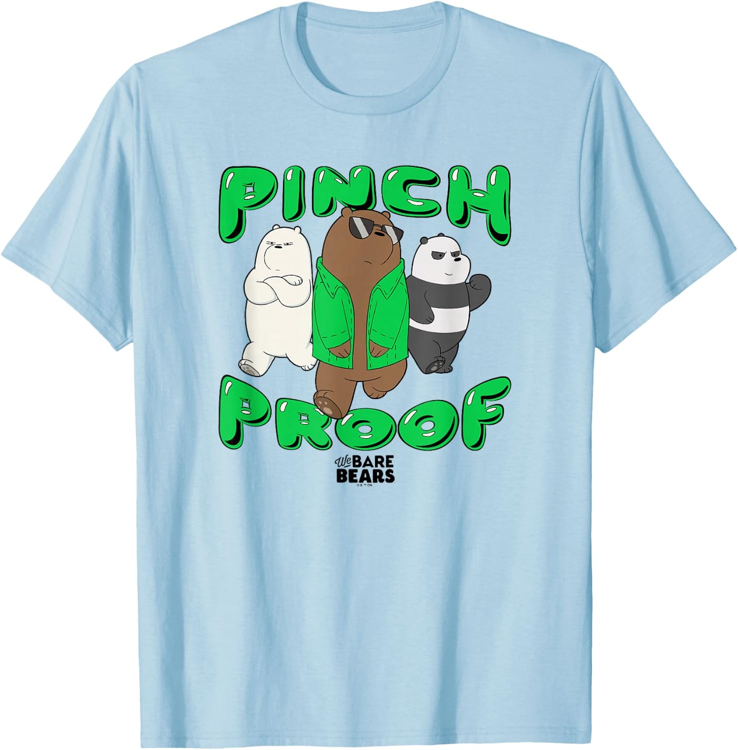 We Bare Bears St. Patrick's Day Pinch Proof Too Cool T-Shirt - T-Shirt | Light Blue