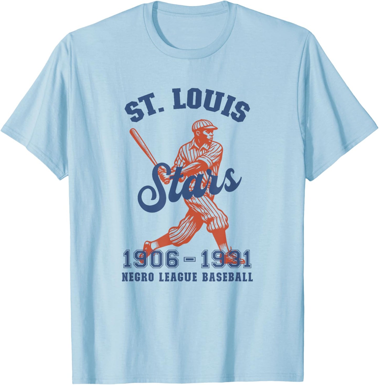 Vintage St. Louis Negro League Baseball Black History Month T-Shirt - T-Shirt | Light Blue