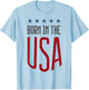 Born in The USA Patriotic Small T-Shirt - T-Shirt | Light Blue