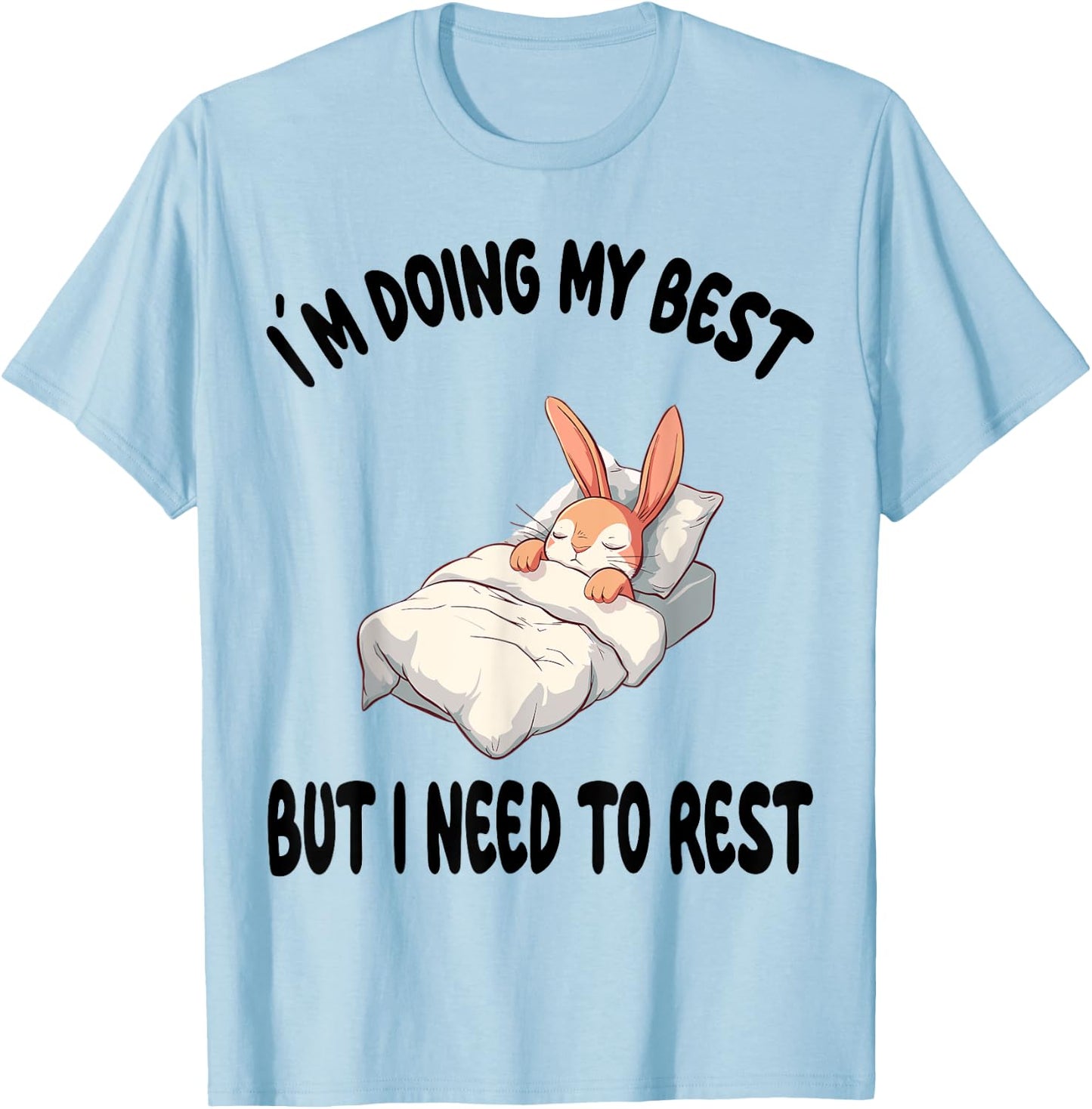 Bunny Rabbit Official Sleepshirt Pajamas Nightgown T-Shirt - T-Shirt | Light Blue