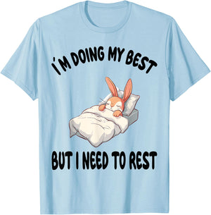 Bunny Rabbit Official Sleepshirt Pajamas Nightgown T-Shirt - T-Shirt | Light Blue