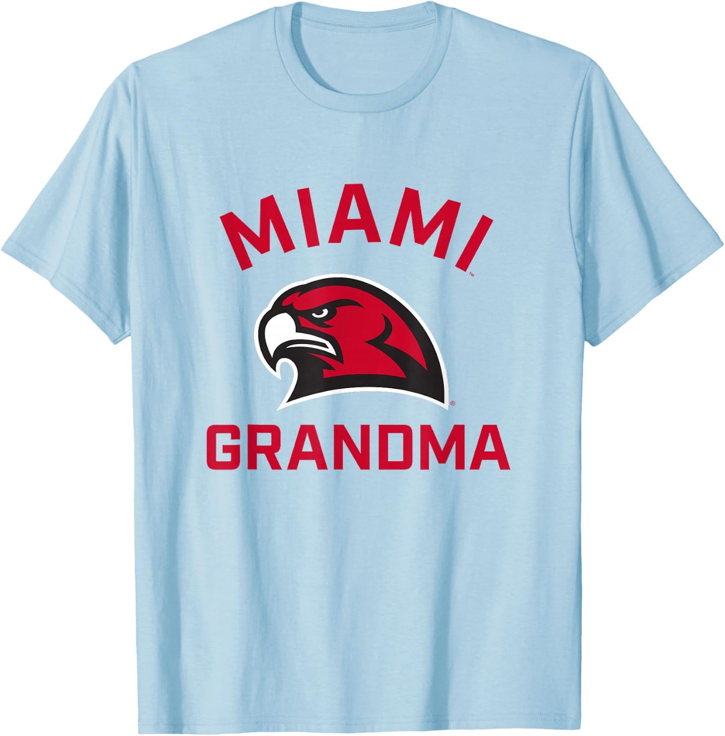 Miami University Ohio Redhawks Arched Grandma T-Shirt - T-Shirt | Light Blue