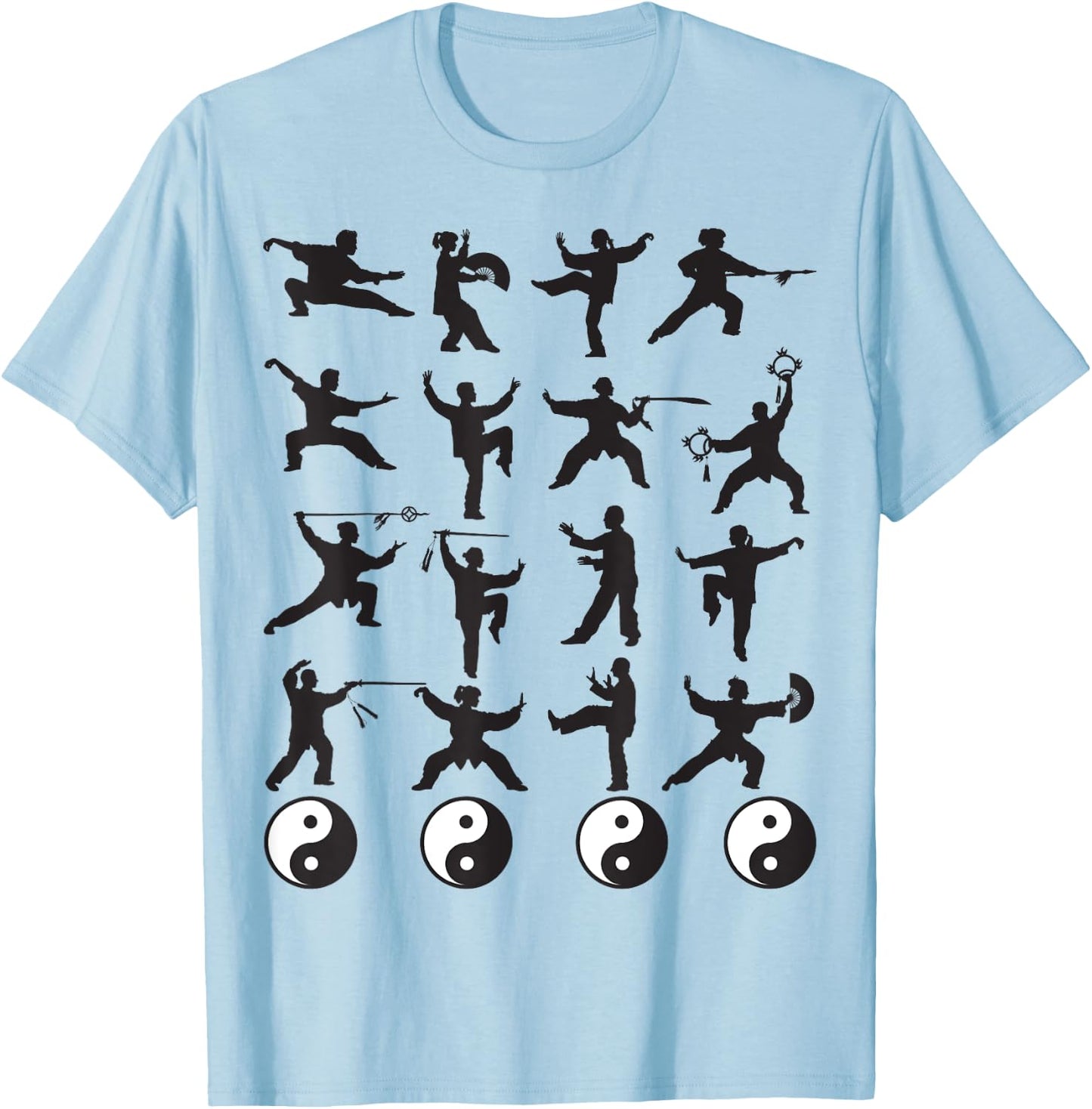 Yin Yang Shirt Tai Chi Pose Qigong Martial Art Men Women Kid T-Shirt - T-Shirt | Light Blue