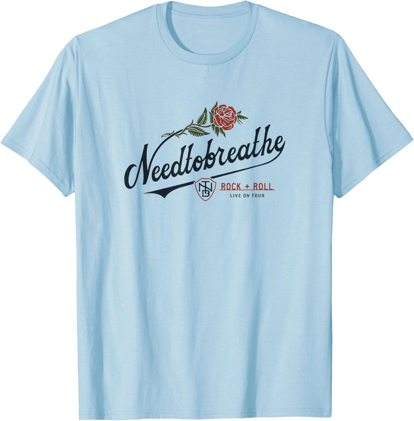 NEEDTOBREATHE Rose T-Shirt - T-Shirt | Light Blue