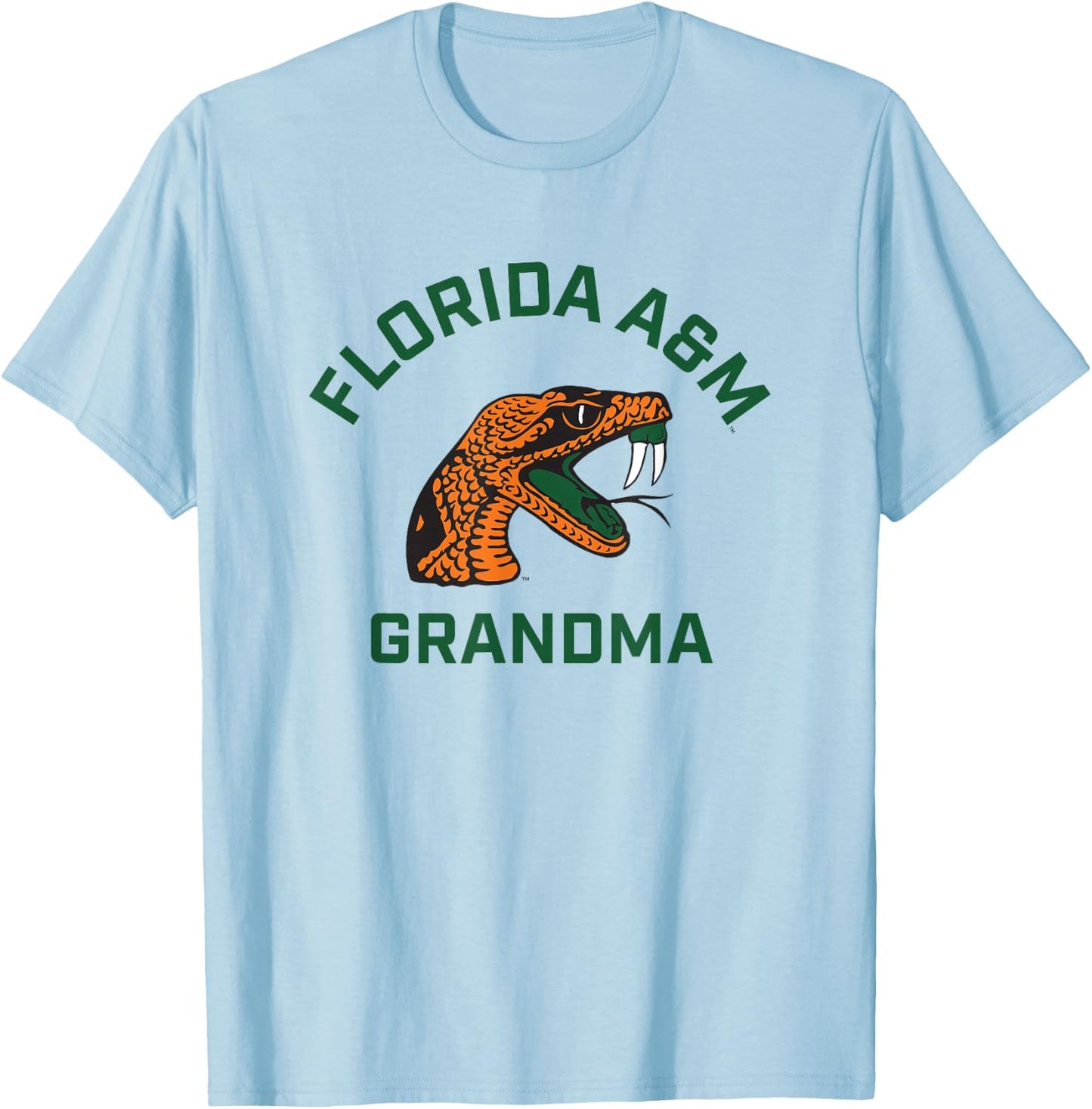 Florida A&M University FAMU Rattlers Arched Grandma T-Shirt - T-Shirt | Light Blue