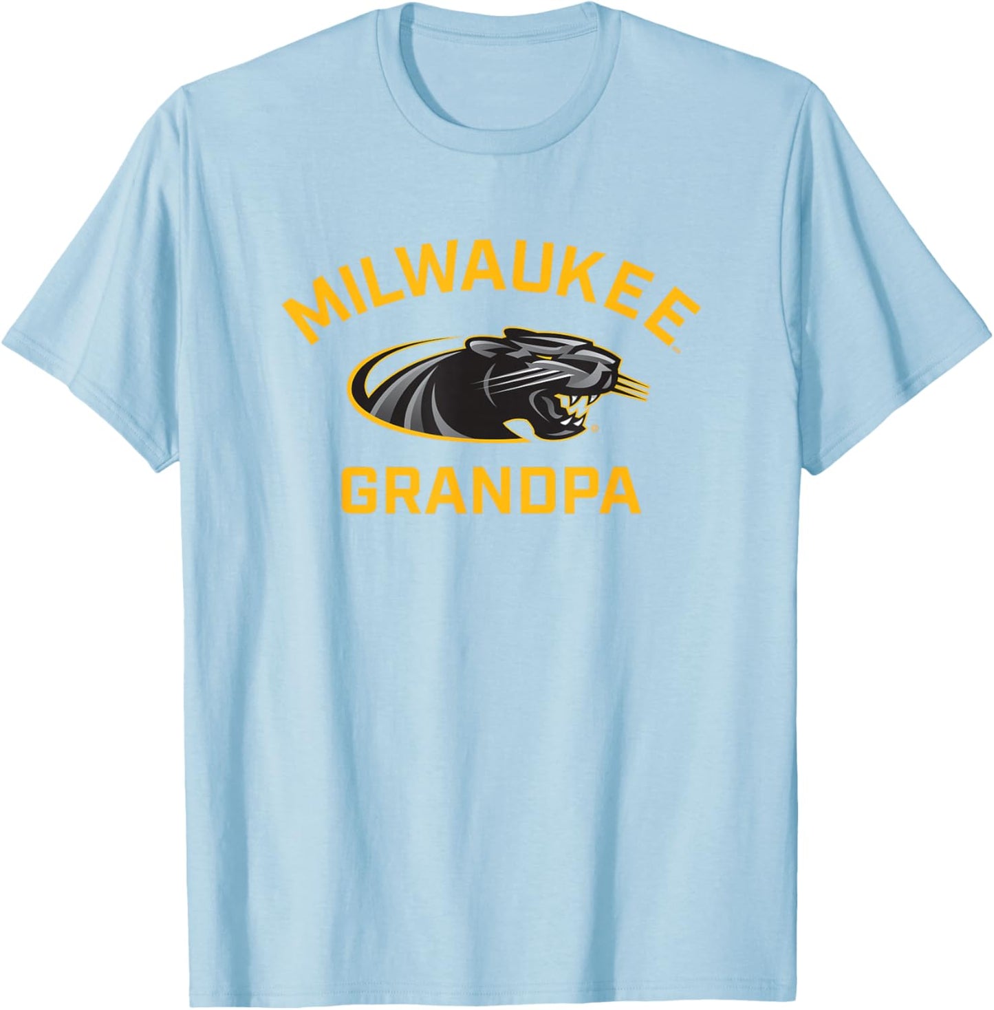 UW Milwaukee Panthers Arched Grandpa T-Shirt - T-Shirt | Light Blue