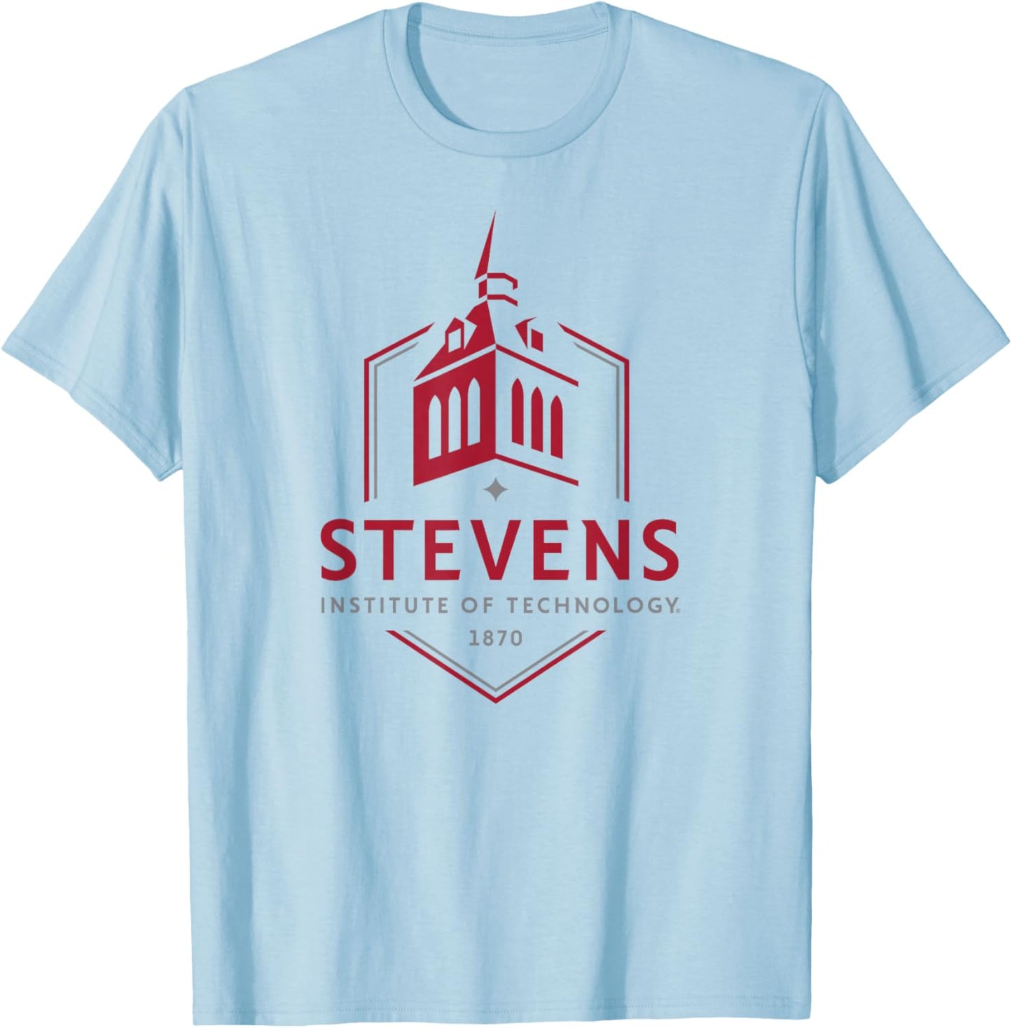 Stevens Institute of Technology Logo T-Shirt - T-Shirt | Light Blue