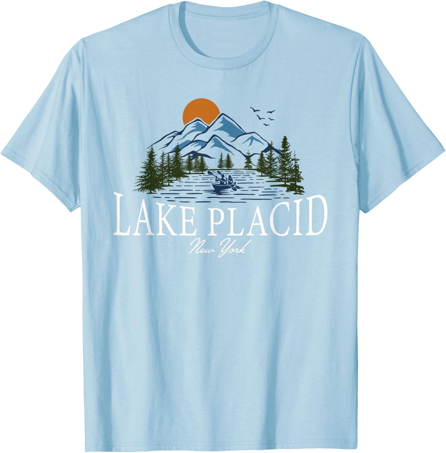 Lake Placid New York T-Shirt - T-Shirt | Light Blue
