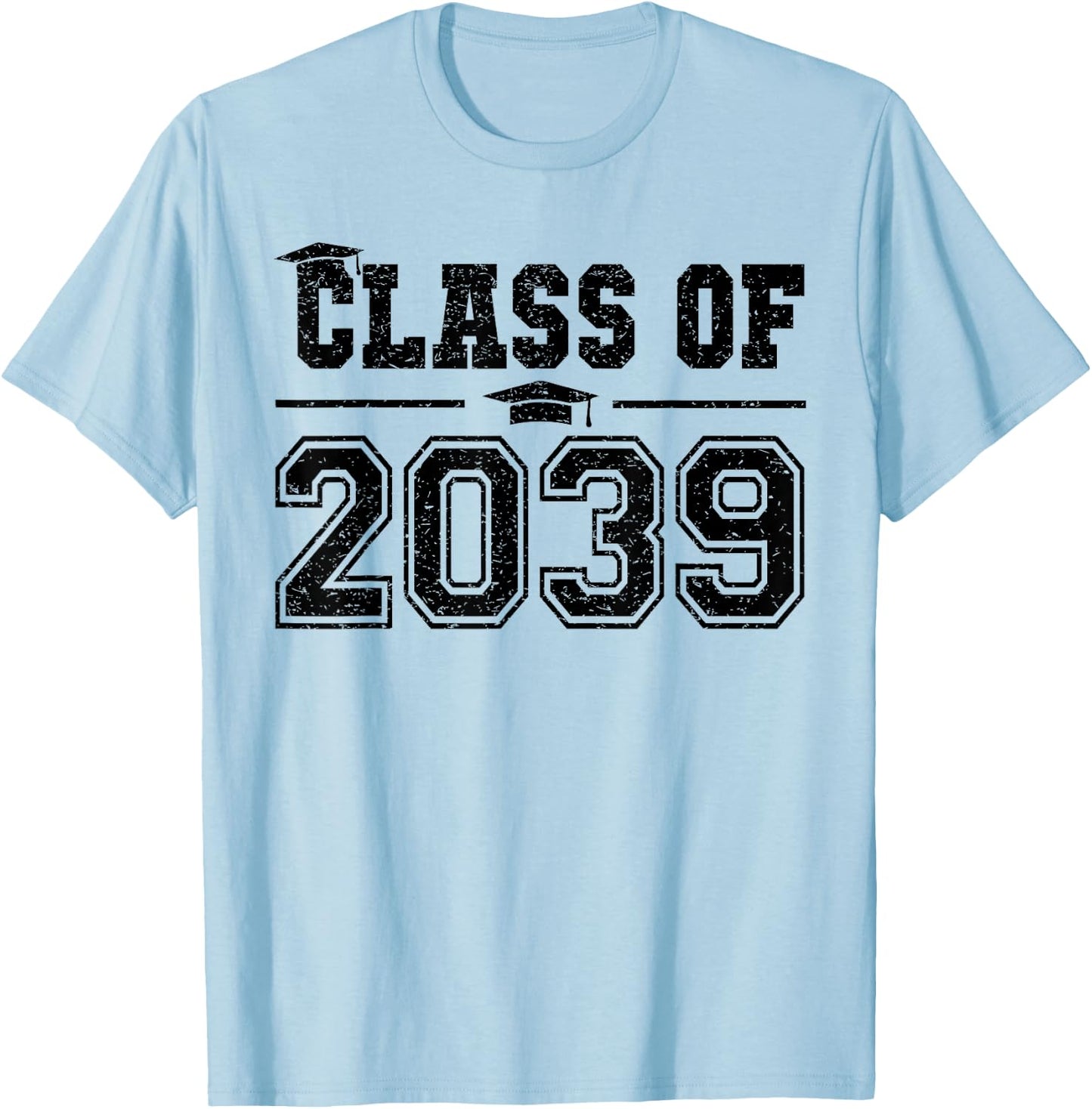 Class of 2039 Grow With Me Graduation First Day of School T-Shirt - T-Shirt | Light Blue