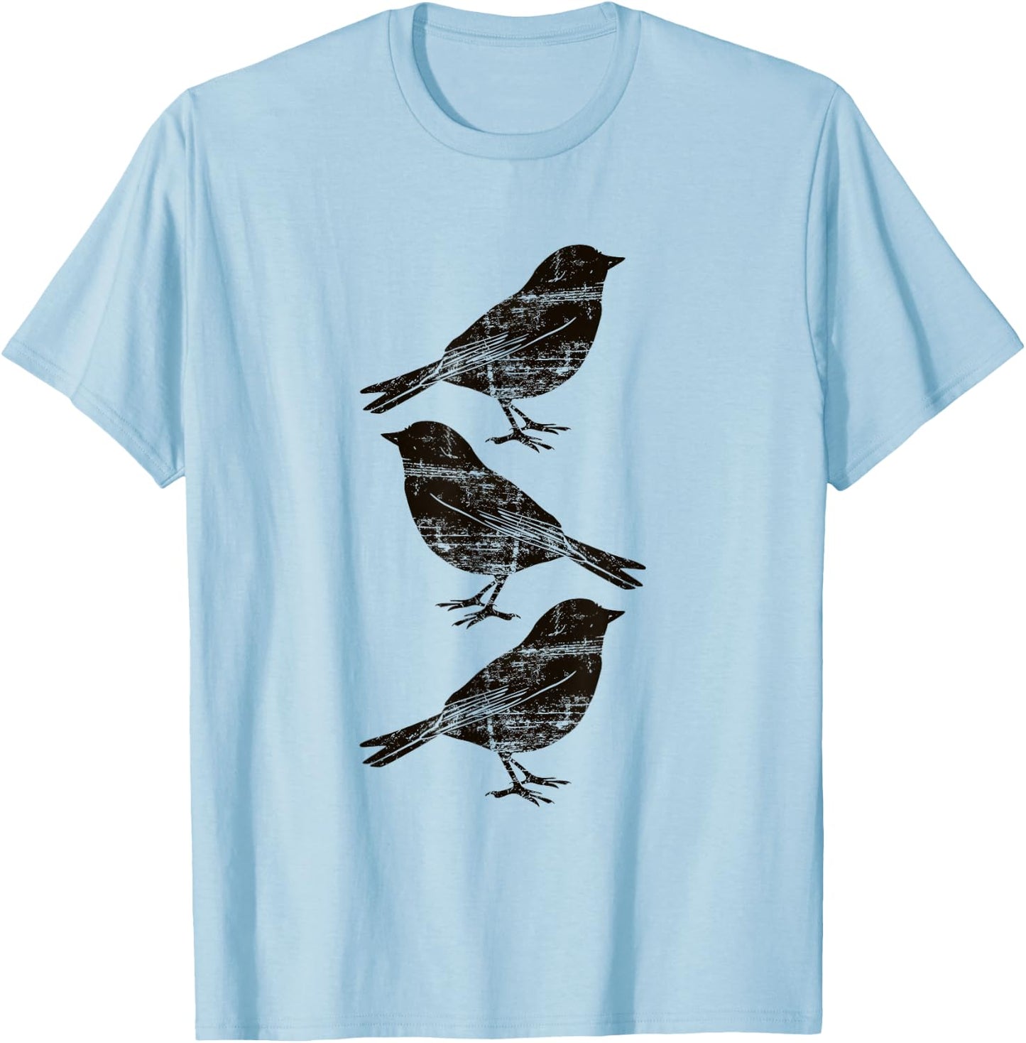 Bird on Bird Design Bird Watching Watcher Birder T-Shirt - T-Shirt | Light Blue