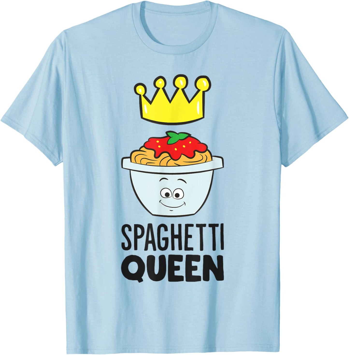 Pasta Queen Funny Spaghetti T-Shirt - T-Shirt | Light Blue