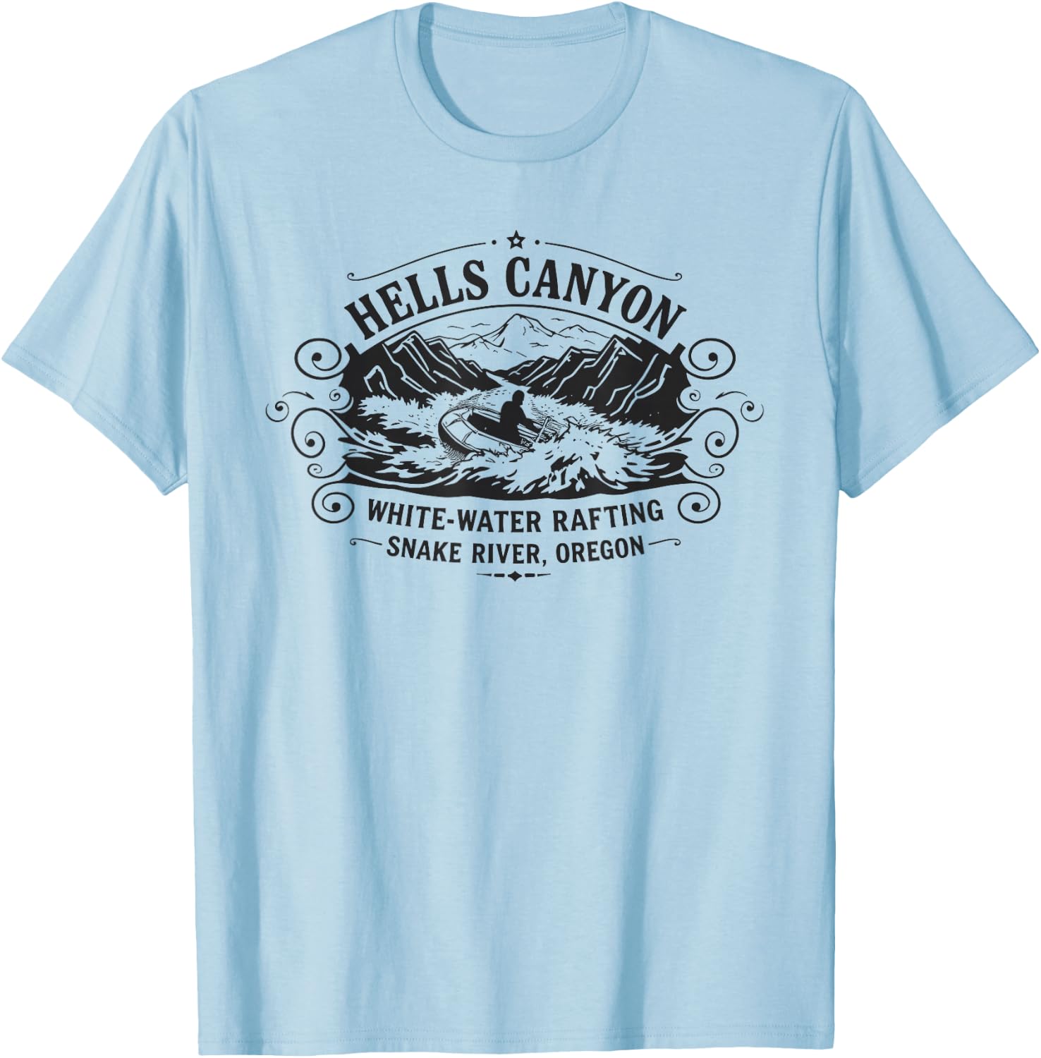 Hells Canyon White Water Rafting Snake River Oregon T-Shirt - T-Shirt | Light Blue