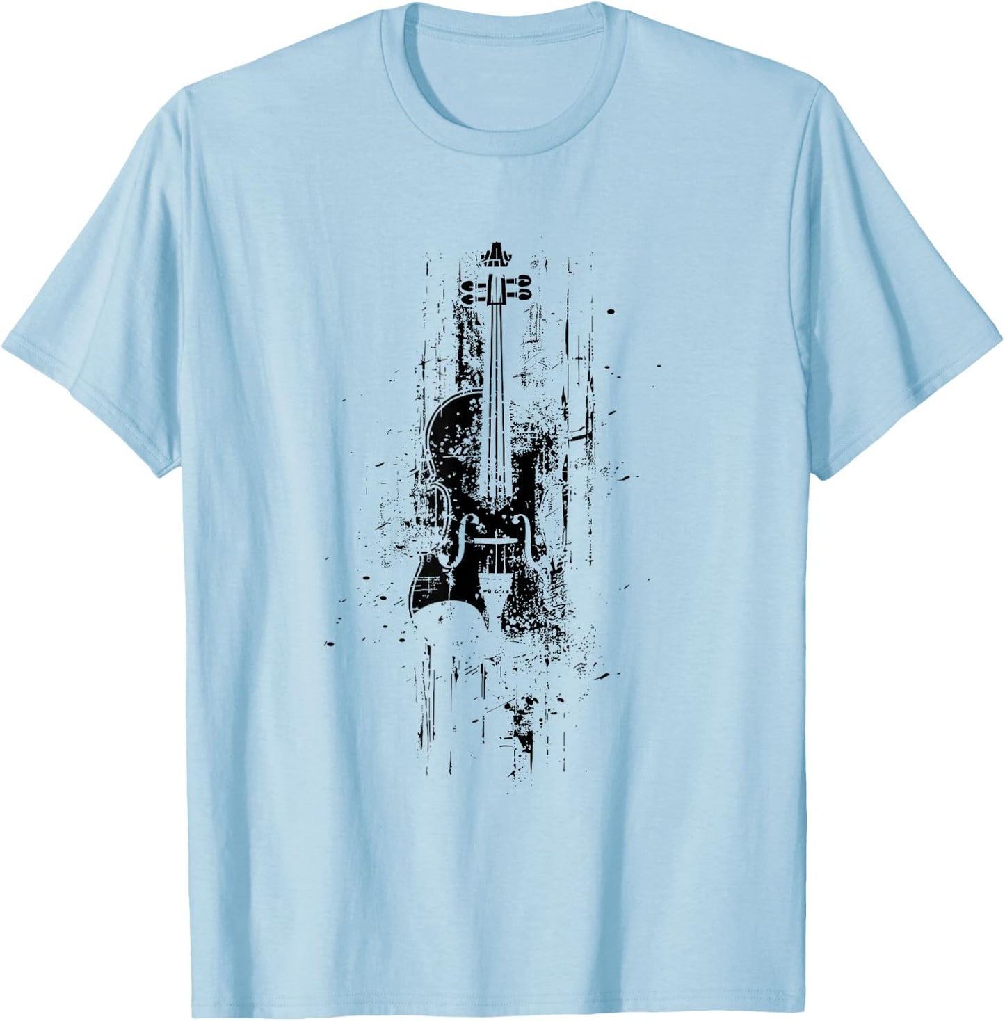 Violin Sketch Fiddle Music School T-Shirt - T-Shirt | Light Blue