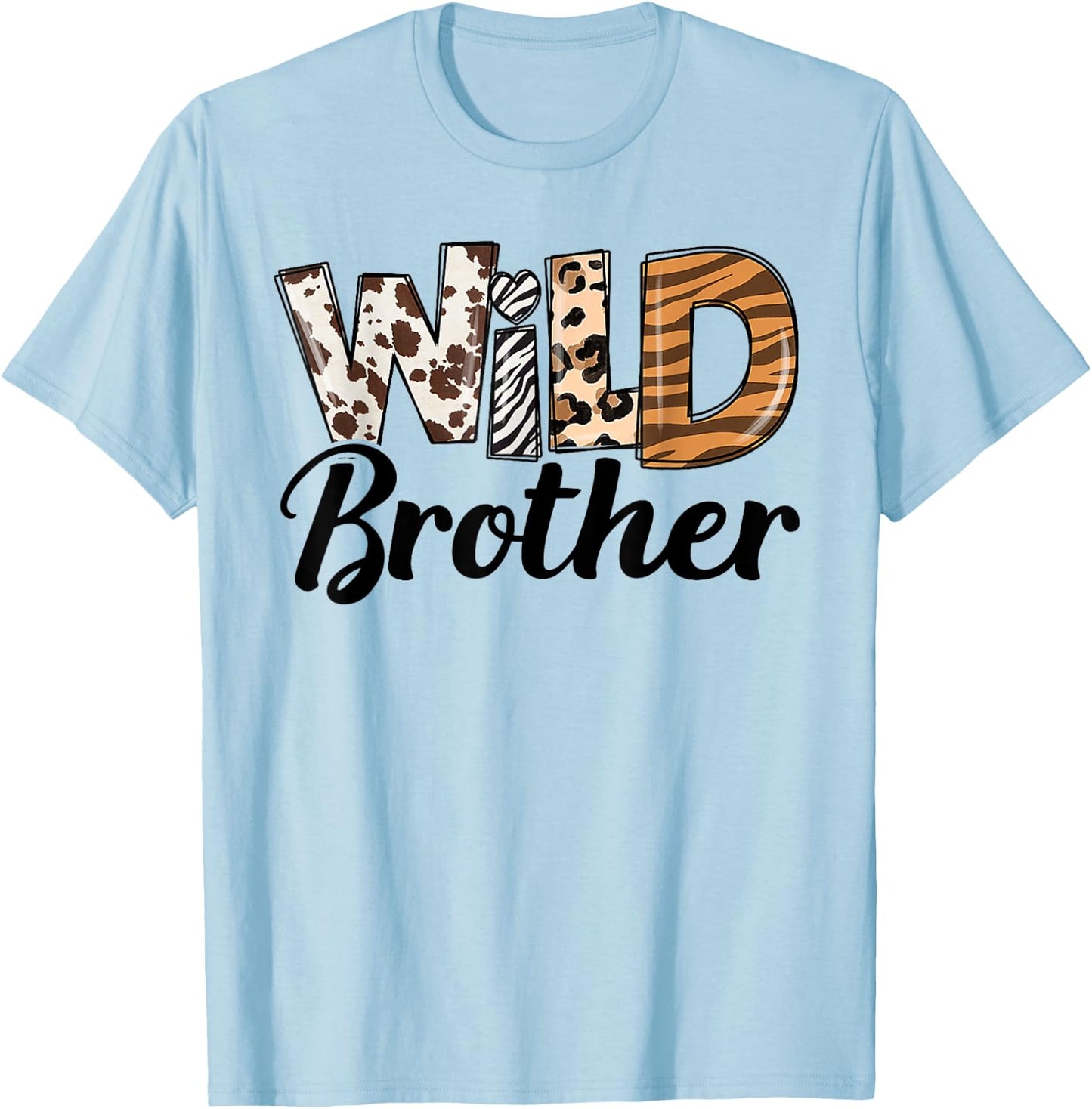 Wild Brother Birthday Family Bro Safari Zoo Jungle Animals T-Shirt - T-Shirt | Light Blue