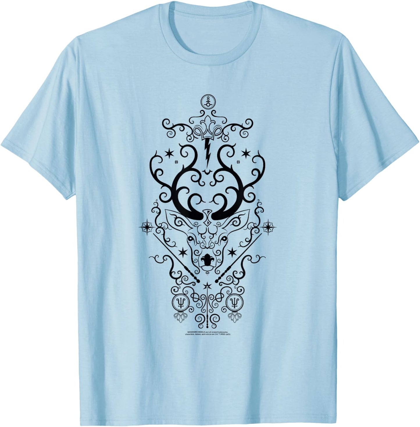 Harry Potter Stag Patronus T-Shirt - T-Shirt | Light Blue