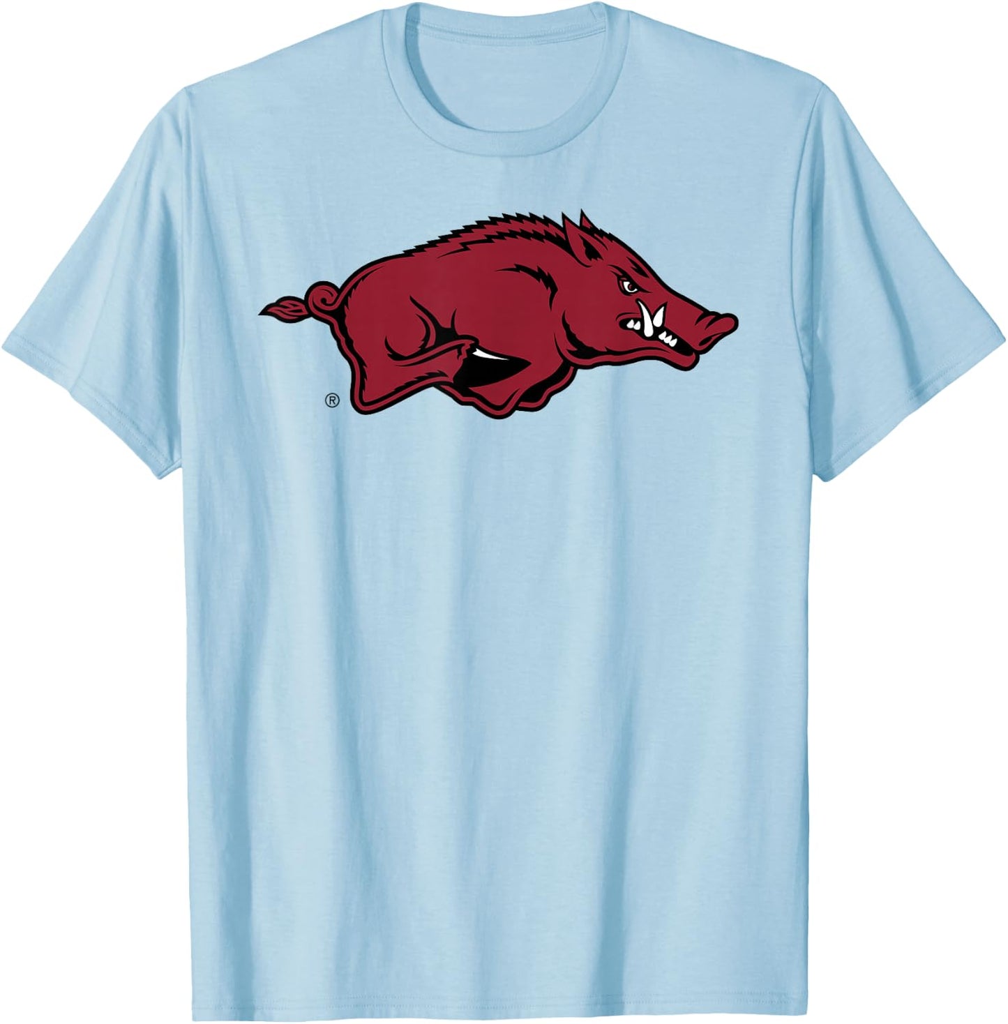 Arkansas Razorbacks Icon Officially Licensed T-Shirt - T-Shirt | Light Blue