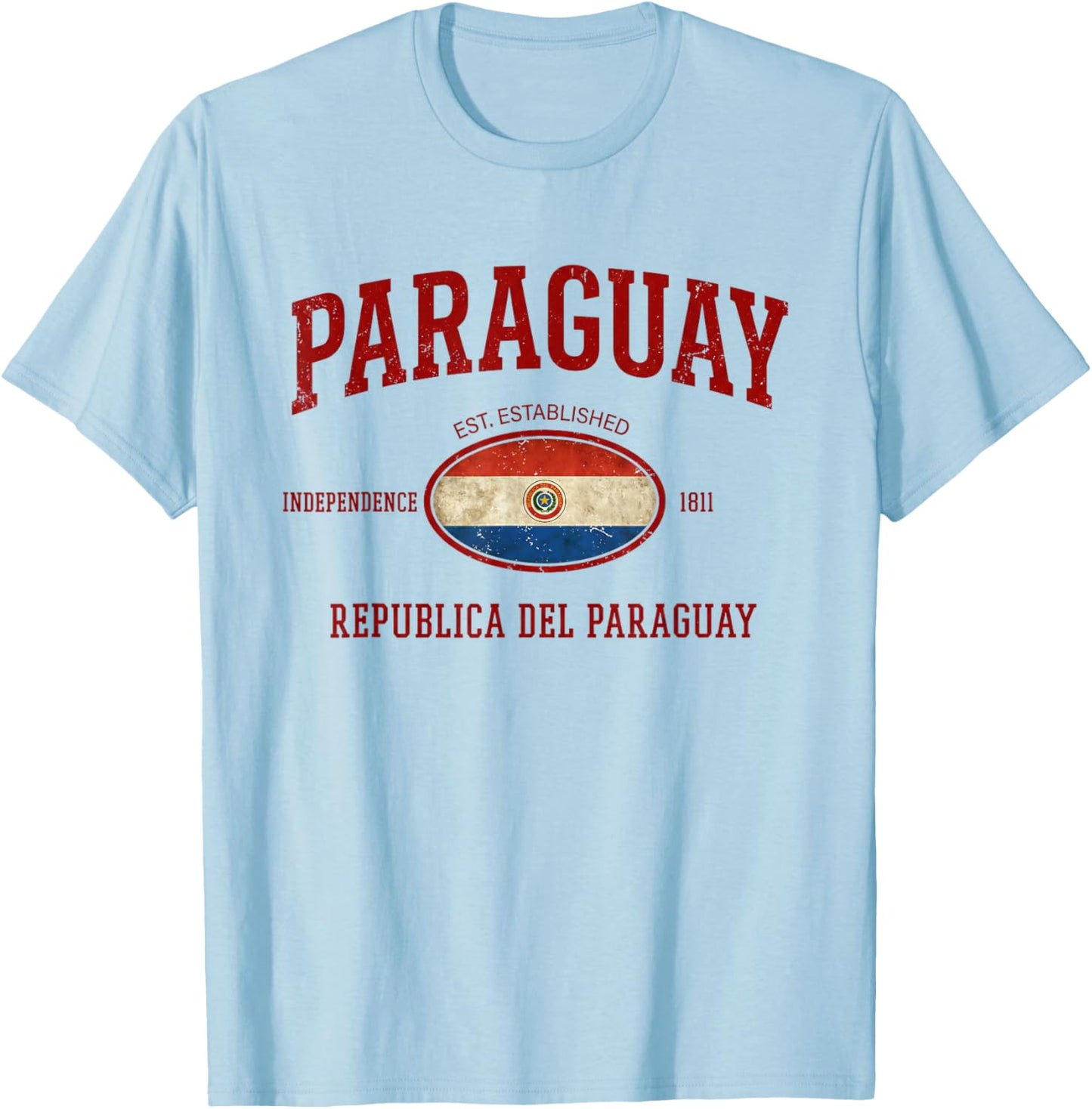 Paraguay Men Women Paraguayan Paraguayo Hispanic T-Shirt - T-Shirt | Light Blue