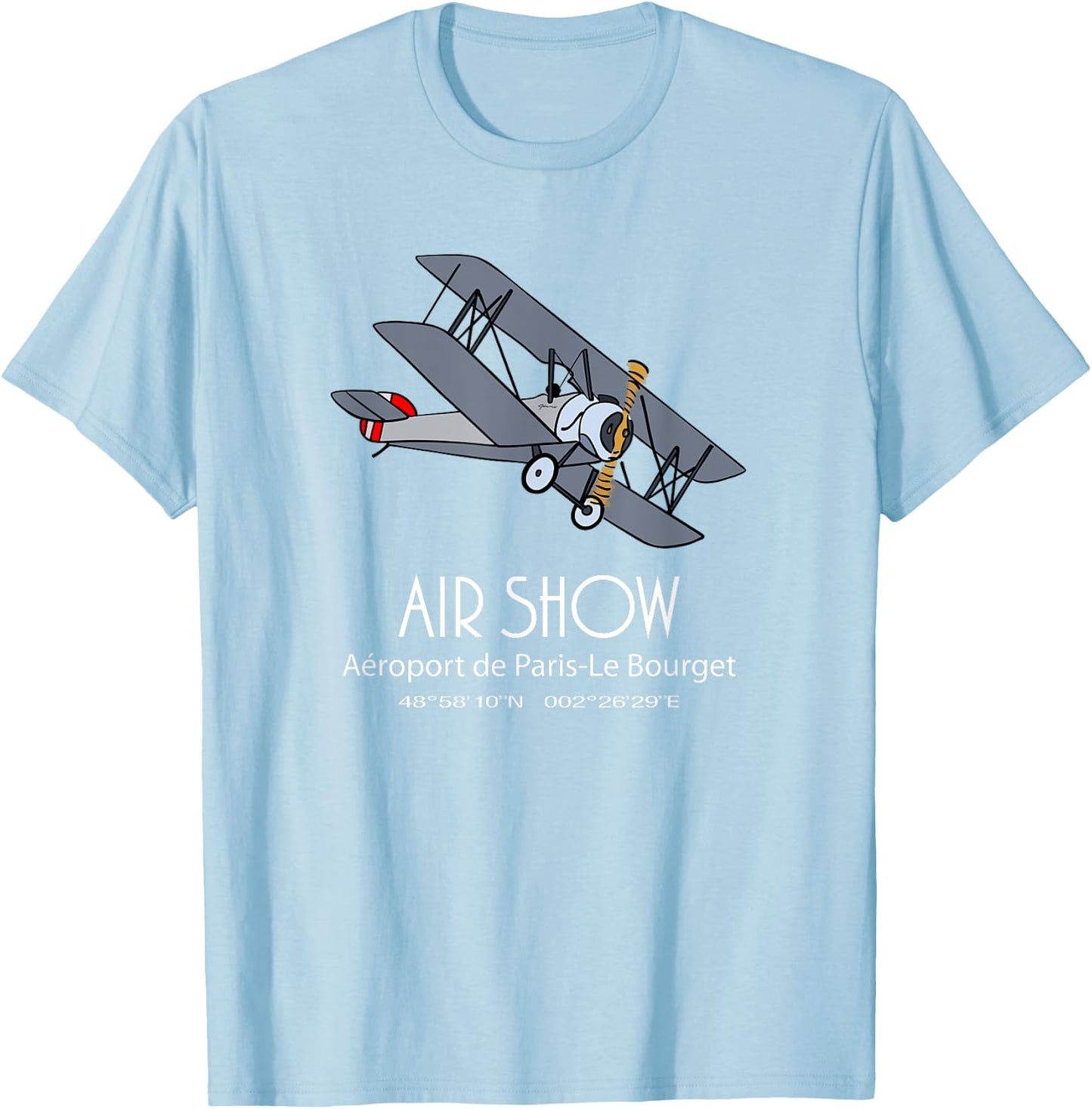 Vintage Biplane Air Show Aviation T-Shirt - T-Shirt | Light Blue