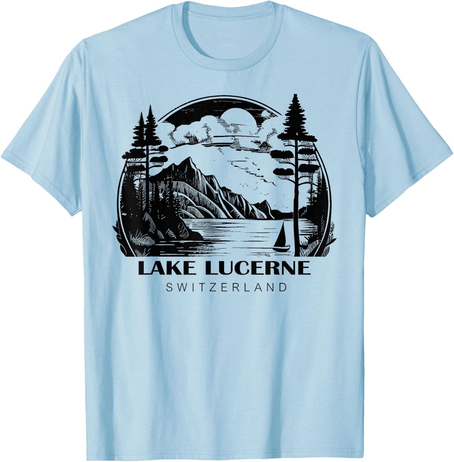 Lake Lucerne Switzerland T-Shirt - T-Shirt | Light Blue