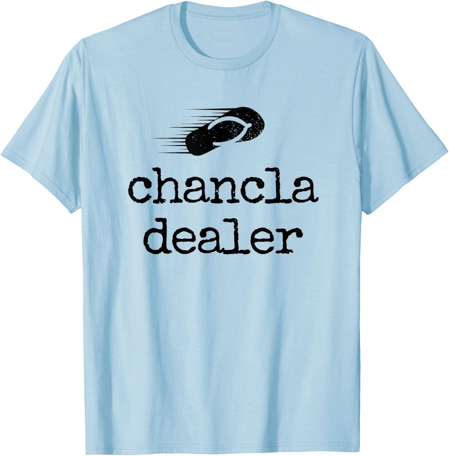Chancla Dealer Retro Hispanic Heritage Month Mom Chancleta T-Shirt - T-Shirt | Light Blue