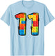 11 Year Old Blocks Building Master Builder 11th Birthday T-Shirt - T-Shirt | Light Blue