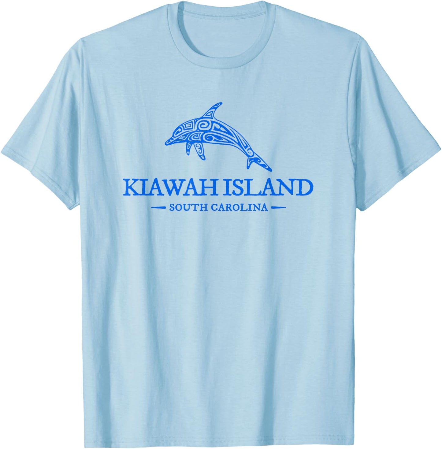 Kiawah Island South Carolina Dolphin Women Beach T-Shirt - T-Shirt | Light Blue