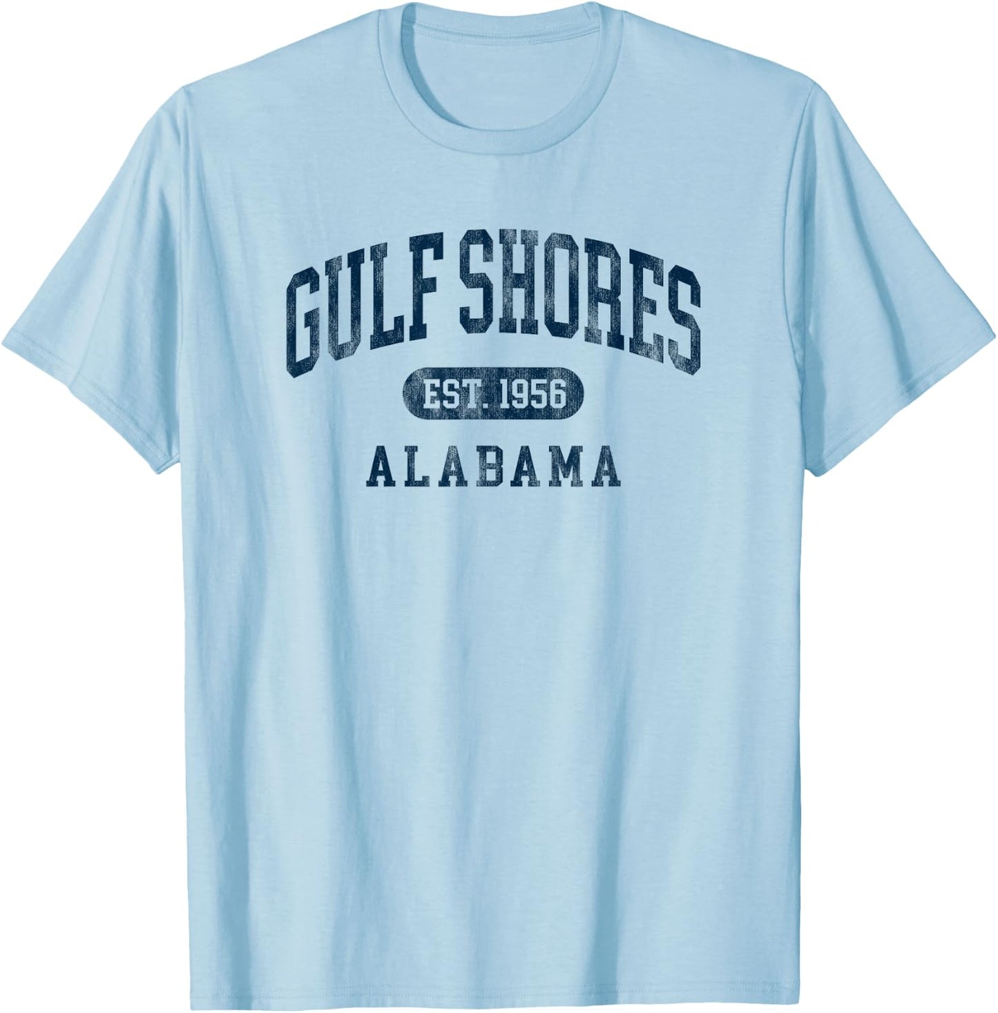 Vintage Gulf Shores Alabama Est 1956 Throwback Souvenir T-Shirt - T-Shirt | Light Blue